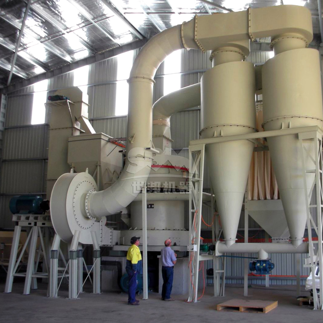 Barite milling system flow diagram
