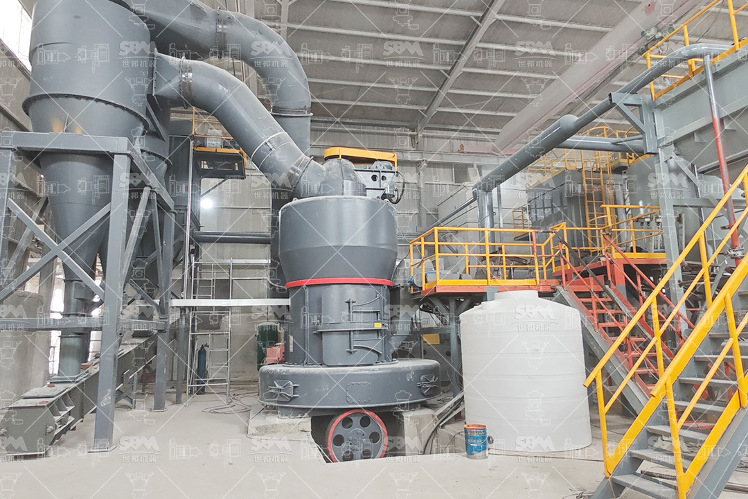 Complete limestone grinding plant layout