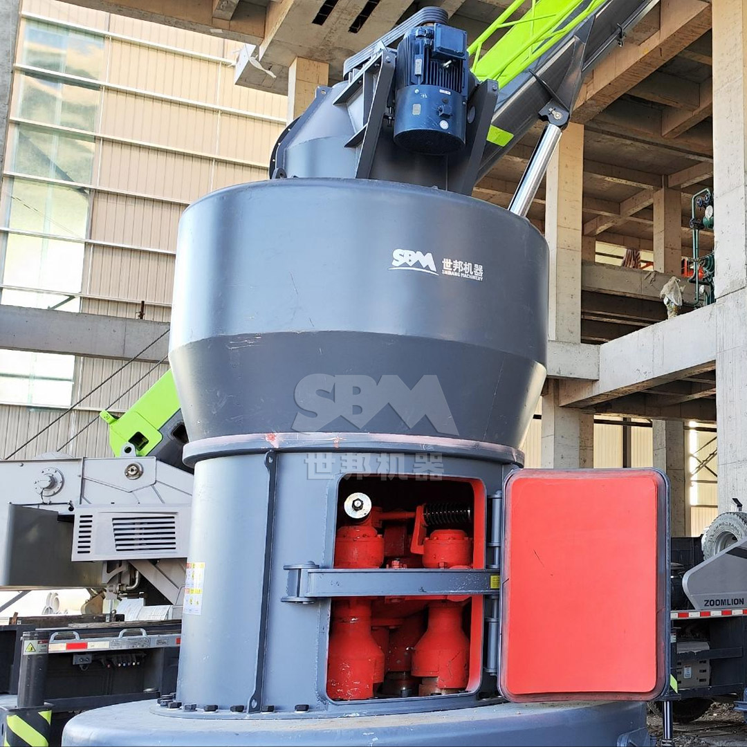 Industrial calcite grinding plant with dust collection system
