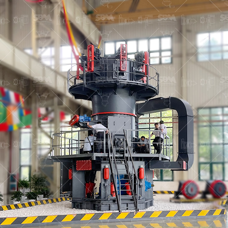 Dynamic classifier system inside a vertical roller mill separating fine attapulgite powder from coarse particles