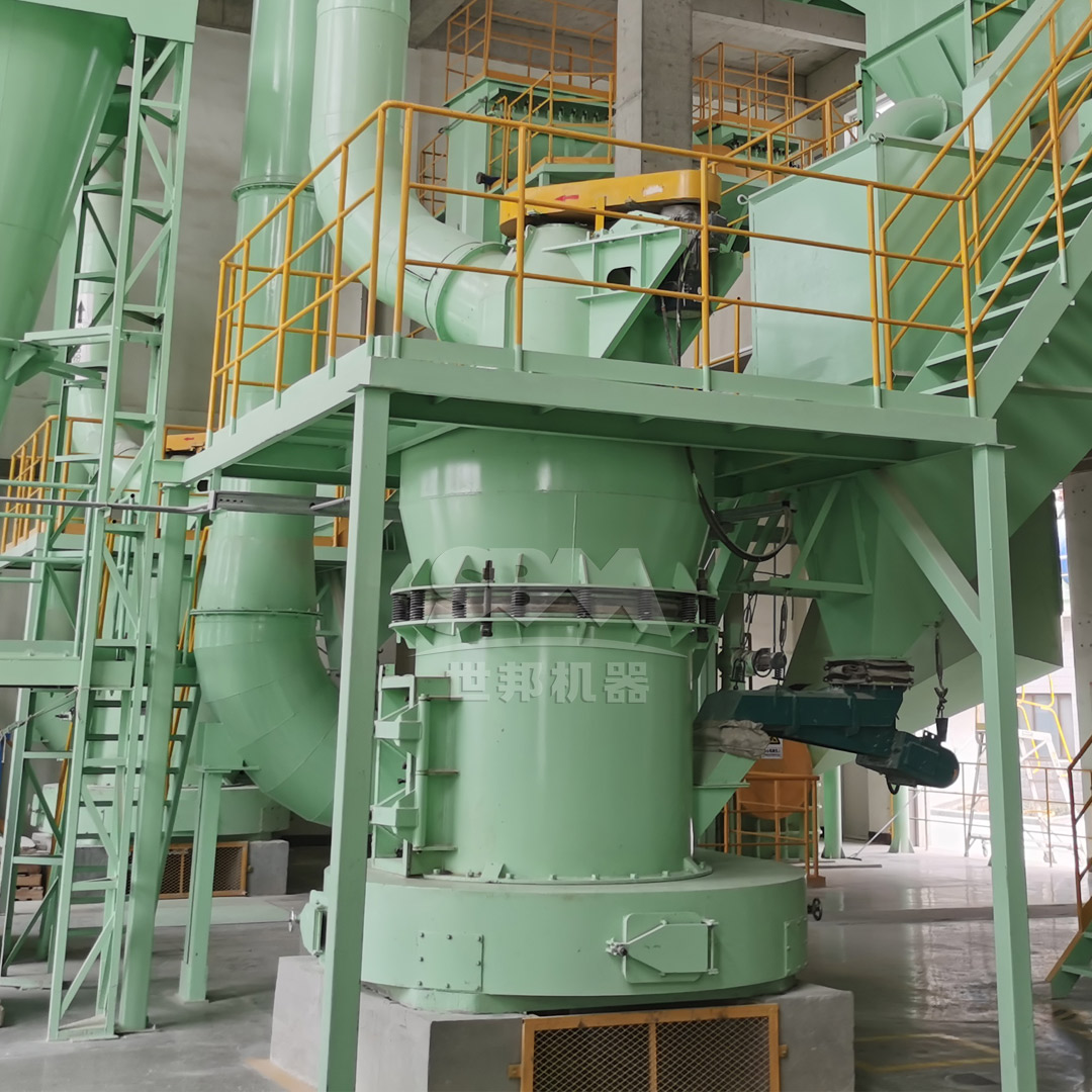 Open-pit magnesite quarry with raw mineral extraction equipment