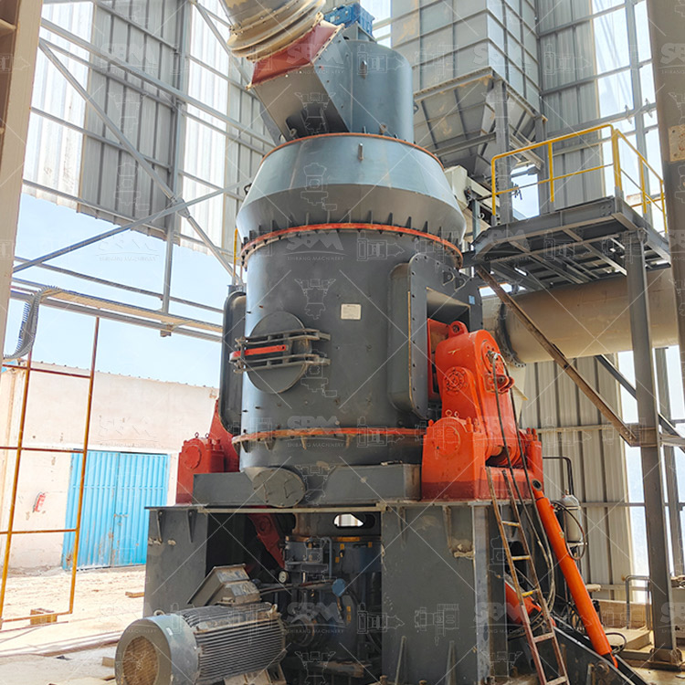 Vertical roller mill for bentonite grinding in white cement production showing classifier and grinding table